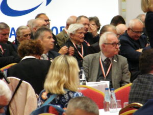 Grzegorz Iwanicki - Sekretarz Regionu Mazowsze wraz z Andrzejem Kropiwnickim - Przewodniczącym Zarządu Regionu Mazowsze